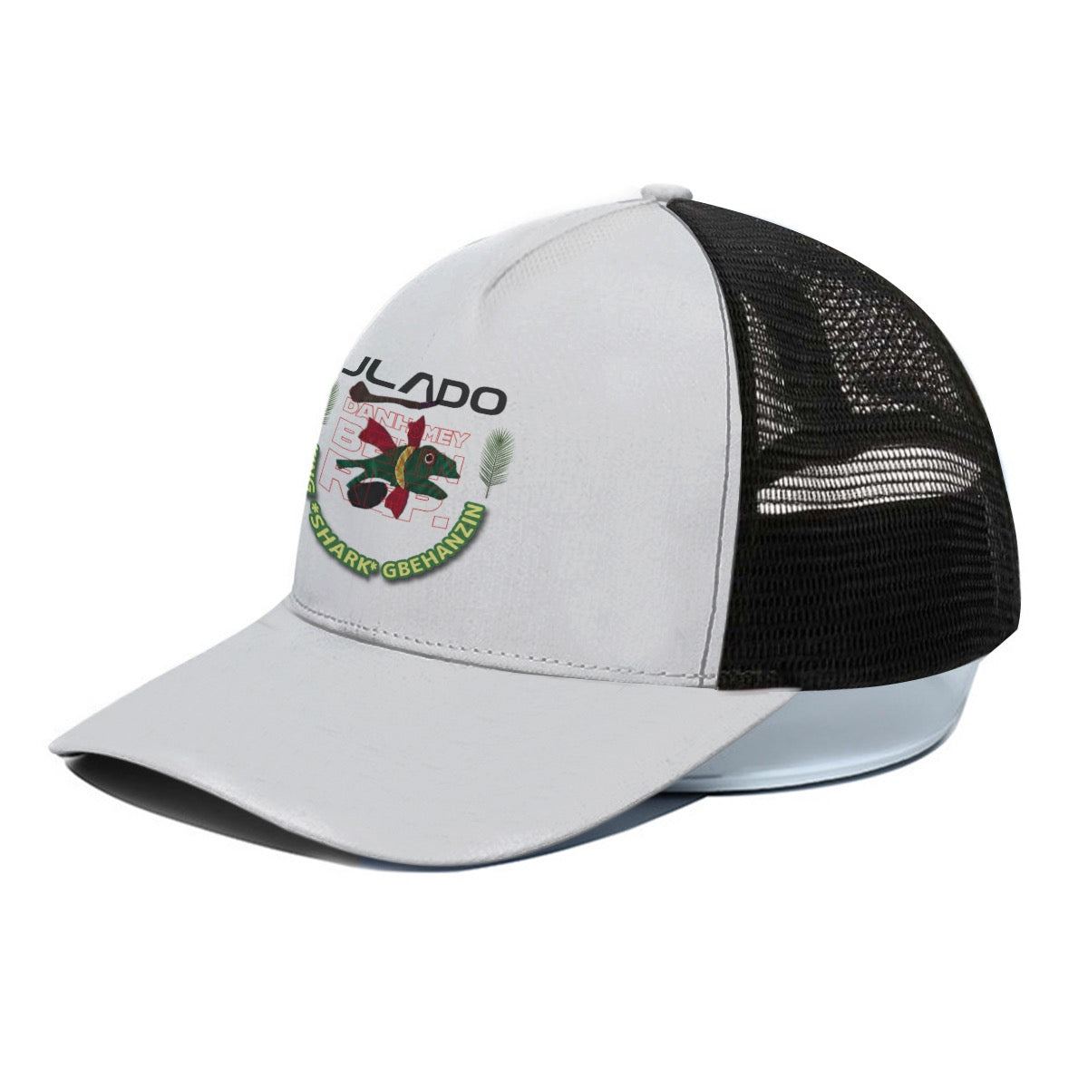 JLADO Unisex Trucker Hat With Black Half-mesh