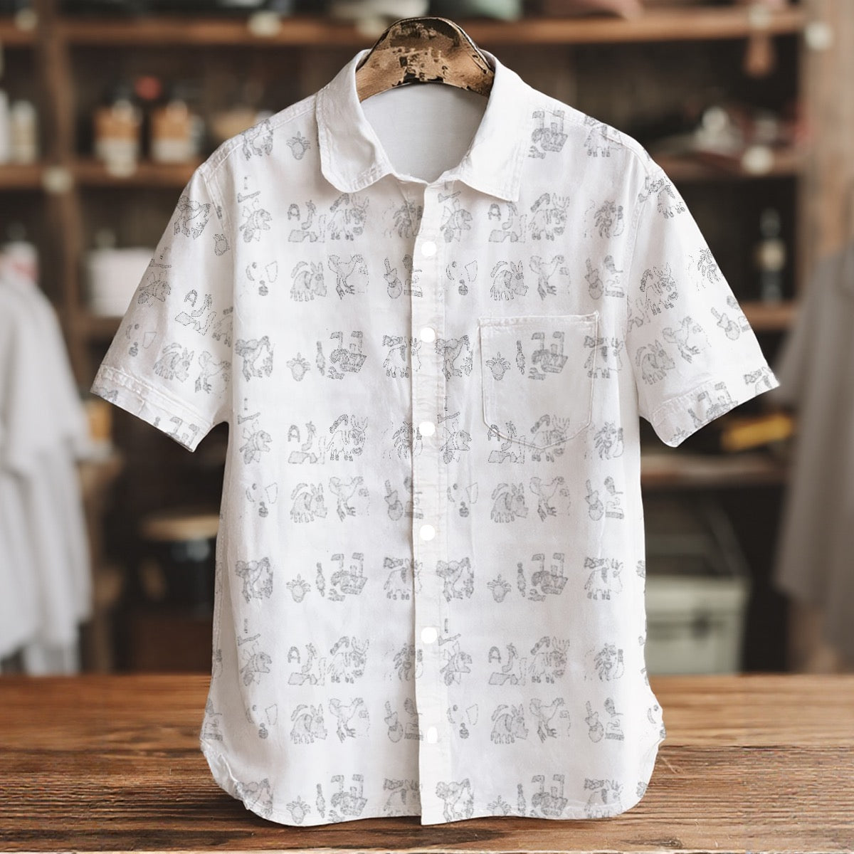 JLADO Men's Short Sleeve Shirt With Pockets