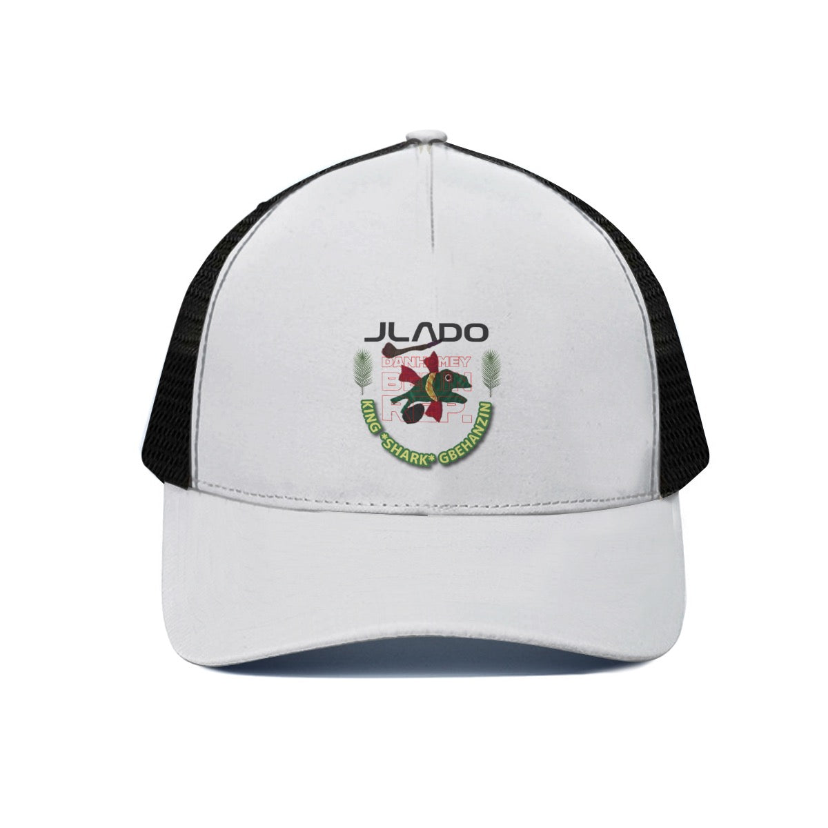 JLADO Unisex Trucker Hat With Black Half-mesh
