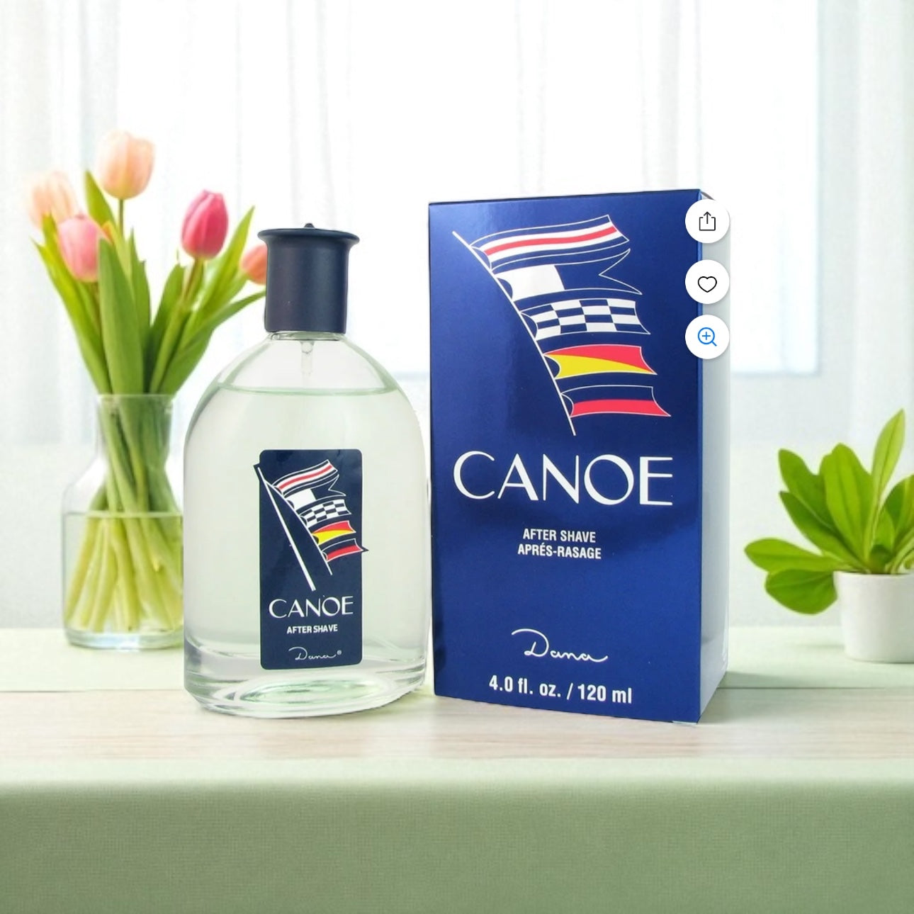 CANOE Aftershave Splash for Men by DANA (4 fl oz) Essence of an Adventurous Lifestyle, Classic Sport Scent
