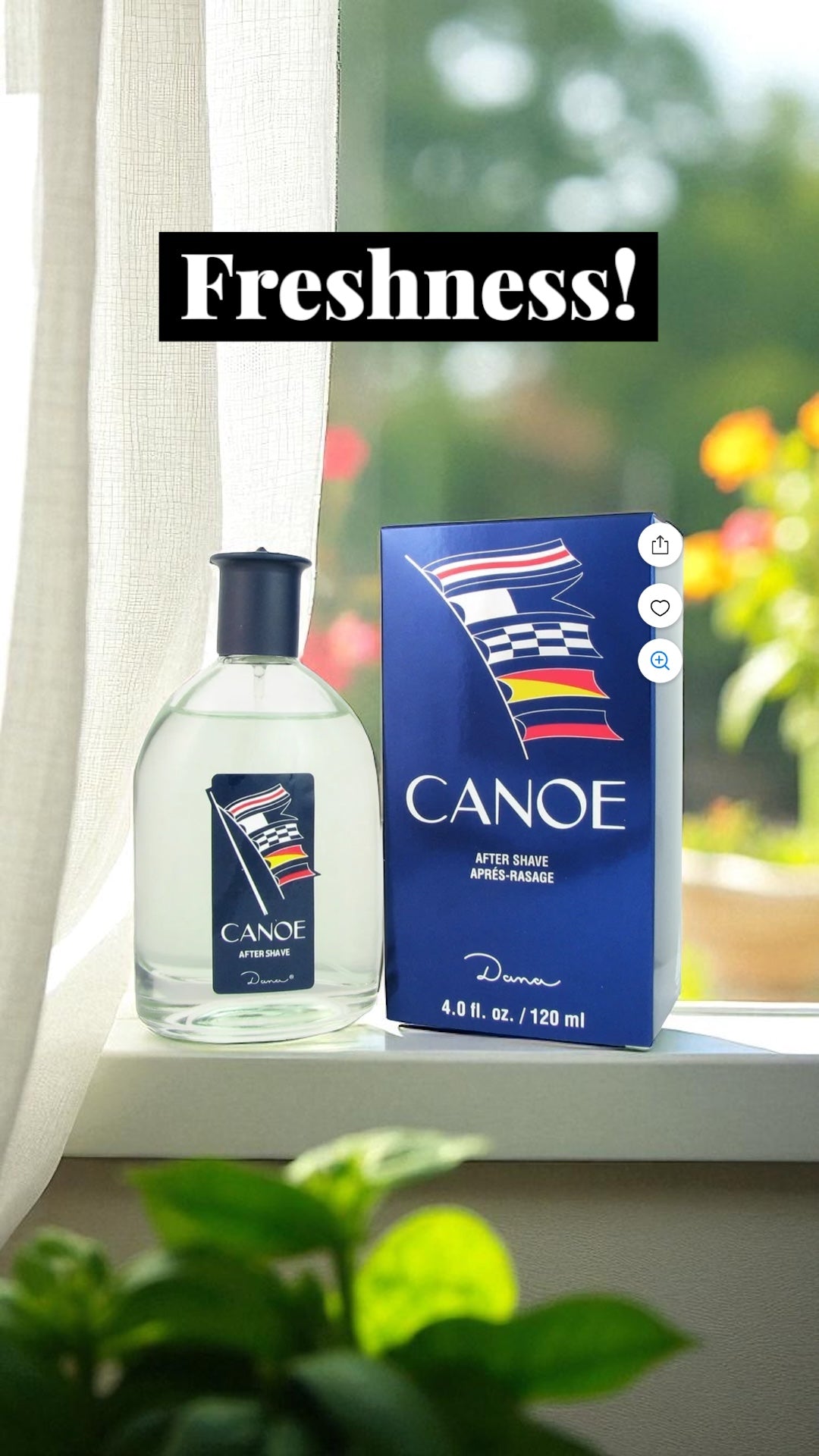 CANOE Aftershave Splash for Men by DANA (4 fl oz) Essence of an Adventurous Lifestyle, Classic Sport Scent
