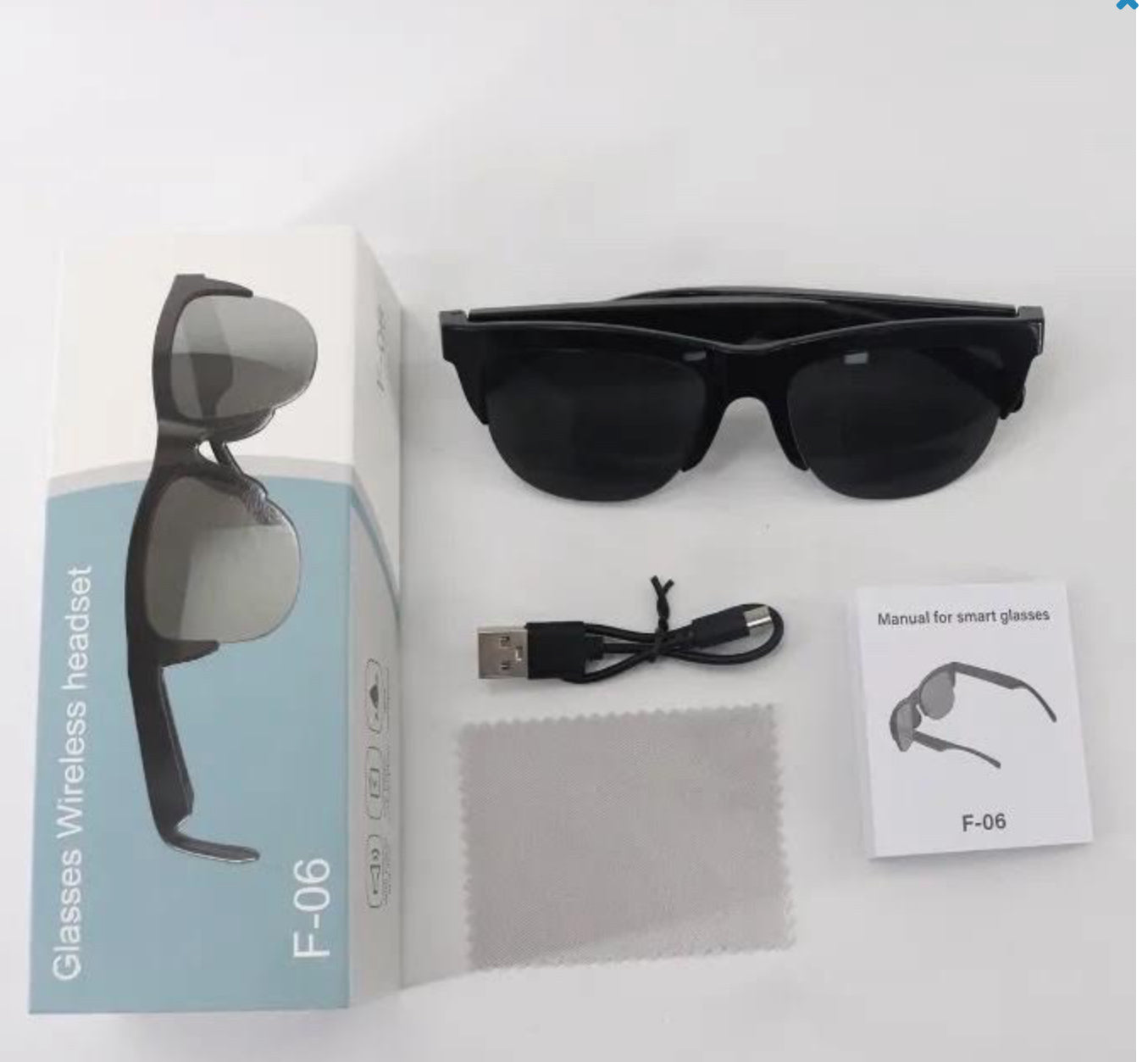 Smart Bluetooth Sunglasses & Stereo Headsets, New Condition