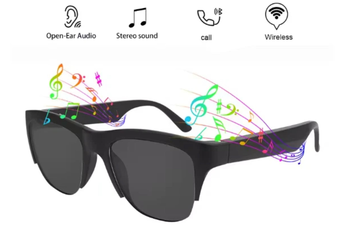 Smart Bluetooth Sunglasses & Stereo Headsets, New Condition