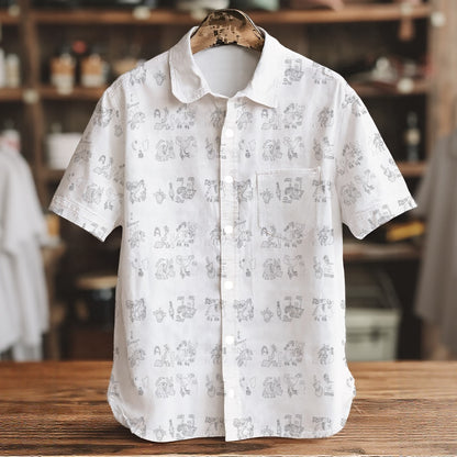 JLADO Men's Short Sleeve Shirt With Pockets