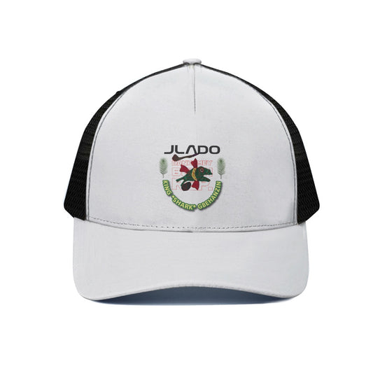 JLADO Unisex Trucker Hat With Black Half-mesh