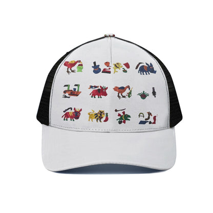 Unisex Trucker Hat With Black Half-mesh