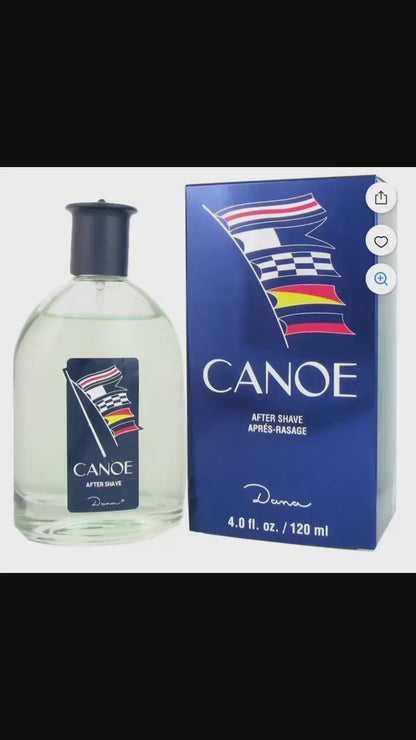 CANOE Aftershave Splash for Men by DANA (4 fl oz) Essence of an Adventurous Lifestyle, Classic Sport Scent
